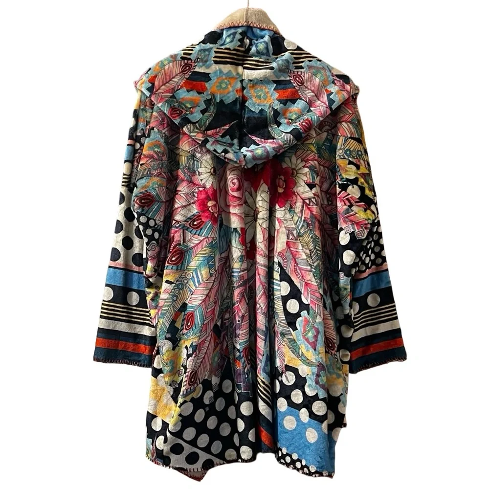 Johnny Was Multicolor Patterned Cardigan - Picture 3 of 9